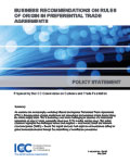 ICC policy statement on rules of origin in preferential trade
